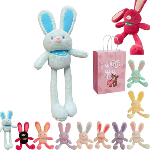 Camic Pull up Rabbit Plush Toy- Interactive Stretchy Design, Soft Bunny Plush Stuffed Animal Toy Pull Ears Rabbit, Rabbit Keychain Easter Bunny Pull-up Toys (D) von Camic