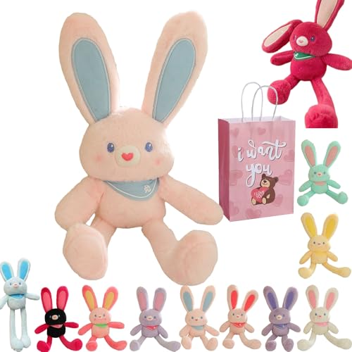 Camic Pull up Rabbit Plush Toy- Interactive Stretchy Design, Soft Bunny Plush Stuffed Animal Toy Pull Ears Rabbit, Rabbit Keychain Easter Bunny Pull-up Toys (F) von Camic