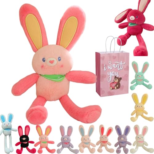 Camic Pull up Rabbit Plush Toy- Interactive Stretchy Design, Soft Bunny Plush Stuffed Animal Toy Pull Ears Rabbit, Rabbit Keychain Easter Bunny Pull-up Toys (H) von Camic