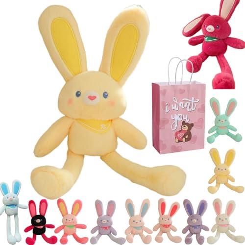 Camic Pull up Rabbit Plush Toy- Interactive Stretchy Design, Soft Bunny Plush Stuffed Animal Toy Pull Ears Rabbit, Rabbit Keychain Easter Bunny Pull-up Toys (I) von Camic