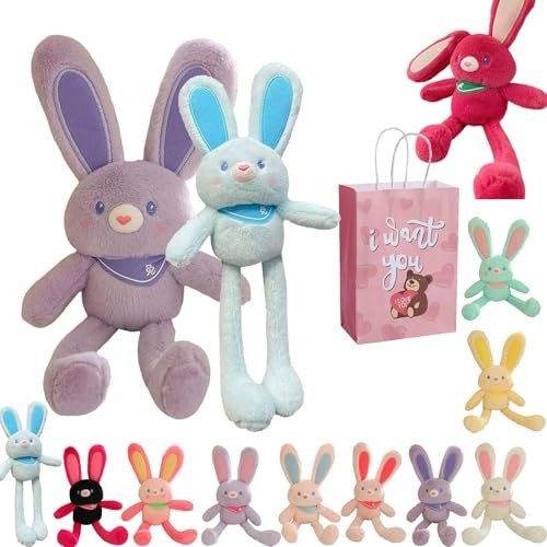 Camic Pull up Rabbit Plush Toy- Interactive Stretchy Design, Soft Bunny Plush Stuffed Animal Toy Pull Ears Rabbit, Rabbit Keychain Easter Bunny Pull-up Toys (K) von Camic
