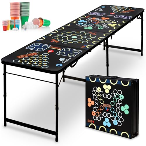 CampFeuer Bierpong Tisch | Klappbarer 6 in 1 Multigame Tisch inkl. 106-teiliges Zubehörset | Beer Pong Tisch für Rage Cage, Trinkspiel Set, Schnapspong, Pong Spiel | Bierpong Tische, Bierpongtisch CampFeuer Bierpong Tisch | Klappbarer 6 in 1 Multigame Tisch inkl. 106-teiliges Zubehörset | Beer Pong Tisch für Rage Cage, Trinkspiel Set, Schnapspong, Pong Spiel | Bierpong Tische, Bierpongtisch von CampFeuer