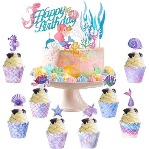 Camptrip 70 Stück Meerjungfrau Tortendeko Geburtstag Deko Kuchen Deko Meerjungfrau Tortendeko Kindergeburtstag für Mädchen Mermaid Party Cake Toppers Camptrip 70 Stück Meerjungfrau Tortendeko Geburtstag Deko Kuchen Deko Meerjungfrau Tortendeko Kindergeburtstag für Mädchen Mermaid Party Cake Toppers von Camptrip