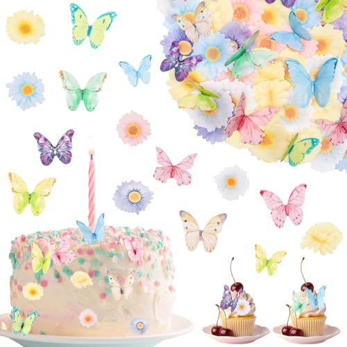 Camptrip 88 Stück Schmetterlinge Torten Deko Geburtstag Gänseblümchen Deko Torte Mädchen Schmetterlings Cupcake Toppers für Geburtstag Party Hochzeit Camptrip 88 Stück Schmetterlinge Torten Deko Geburtstag Gänseblümchen Deko Torte Mädchen Schmetterlings Cupcake Toppers für Geburtstag Party Hochzeit von Camptrip