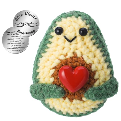 Camptrip Pocket Hug Avocado Strickwolle Avocado Kuscheltier mit Glücksbringer Positive Geschenke für Erwachsene und Kinder Motivationspuppe mit Energiekarte als Mutmacher Geschenk Camptrip Pocket Hug Avocado Strickwolle Avocado Kuscheltier mit Glücksbringer Positive Geschenke für Erwachsene und Kinder Motivationspuppe mit Energiekarte als Mutmacher Geschenk von Camptrip