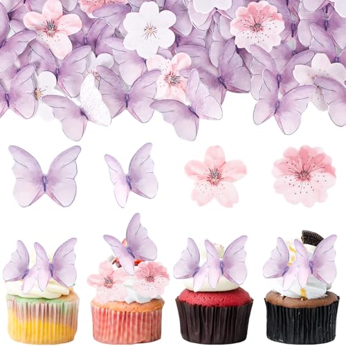 Camptrip Schmetterling Kirschblüten Torten Deko 98 Stück Tortendeko Cupcake Toppers für Geburtstag Party Hochzeit Taufe Mädchen Camptrip Schmetterling Kirschblüten Torten Deko 98 Stück Tortendeko Cupcake Toppers für Geburtstag Party Hochzeit Taufe Mädchen von Camptrip
