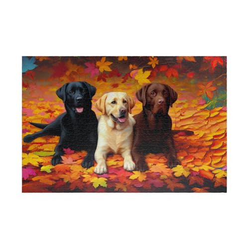 1000-teiliges Puzzle für Erwachsene – Hunde im Wald – Labrador Retriever Hund im Herbstpark Lustiges Tierpuzzle Lernpuzzle Familienspiel Spielzeug Erwachsene Dekoration 1000-teiliges Puzzle für Erwachsene – Hunde im Wald – Labrador Retriever Hund im Herbstpark Lustiges Tierpuzzle Lernpuzzle Familienspiel Spielzeug Erwachsene Dekoration von CanGbay
