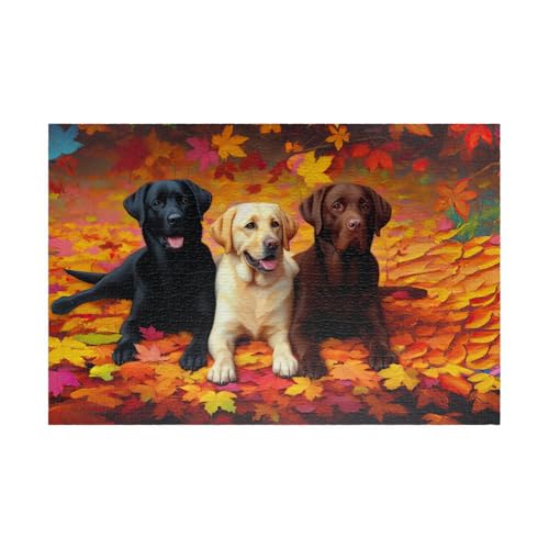 500-teiliges Puzzle für Erwachsene, Hunde im Wald, Labrador Retriever Hund im Herbstpark, lustiges Tier, Lernpuzzle, Familienspielzeug, Spielzeug für Erwachsene 500-teiliges Puzzle für Erwachsene, Hunde im Wald, Labrador Retriever Hund im Herbstpark, lustiges Tier, Lernpuzzle, Familienspielzeug, Spielzeug für Erwachsene von CanGbay
