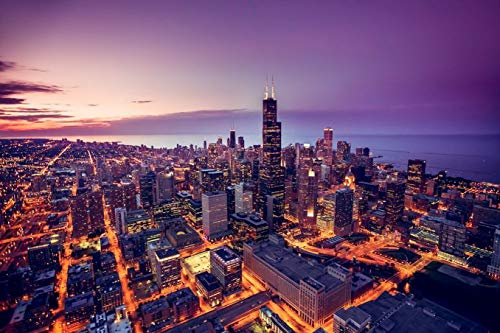 Puzzle 1000 Teile Chicago Illinois Skyline bei Sonnenuntergang Luftaufnahme Willis Tower Intellektuelle Dekomprimierung Spaß Spiel Erwachsene Kinder Puzzle 1000 Teile Chicago Illinois Skyline bei Sonnenuntergang Luftaufnahme Willis Tower Intellektuelle Dekomprimierung Spaß Spiel Erwachsene Kinder von CanGbay