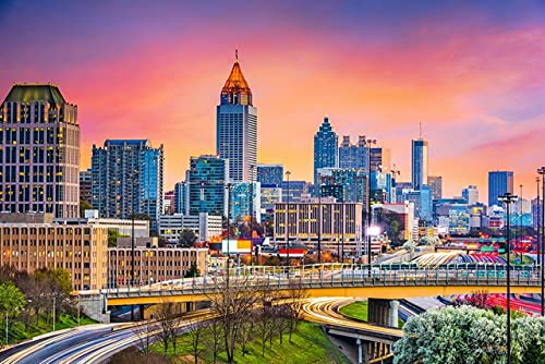 Puzzle 500 Teile für Erwachsene Atlanta Georgia Skyline bei Dämmerung Klassisches Puzzle DIY Kit Holzspielzeug Einzigartiges Geschenk Wohnkultur Puzzle 500 Teile für Erwachsene Atlanta Georgia Skyline bei Dämmerung Klassisches Puzzle DIY Kit Holzspielzeug Einzigartiges Geschenk Wohnkultur von CanGbay