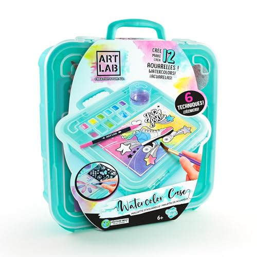 Canal Toys - Art Lab ART 012 - Aquarellkoffer mit 12 Aquarell-Farben und Kunstbedarf Kit fur kinder, 1 set, mehrfarbig von Canal Toys