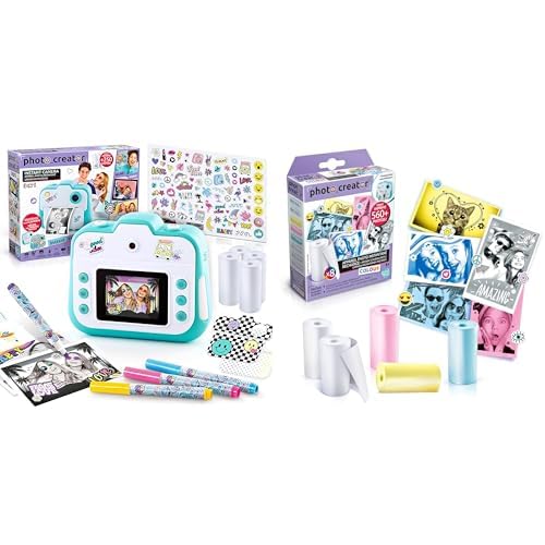 Canal Toys CLK 001 Sofortbildkamera für Kinder-Instant Print Creator mit LCD-Display-Kinderkamera und Fotodrucker, Photo Creator CLK 016- Nachfüllset mit farbigem Thermopapier und Aufklebern Canal Toys CLK 001 Sofortbildkamera für Kinder-Instant Print Creator mit LCD-Display-Kinderkamera und Fotodrucker, Photo Creator CLK 016- Nachfüllset mit farbigem Thermopapier und Aufklebern von Canal Toys