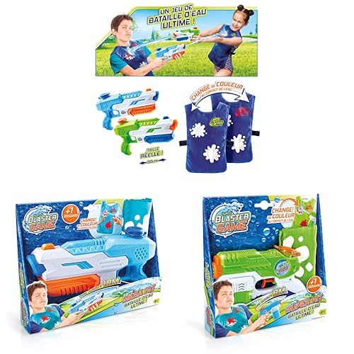 Canal Toys - Hydro Blaster EXT 001 Wasserpistole & wasseraktivierte Weste, Hydro Blaster Set, Wasserpistole & farbwechselnde Zielweste, blau - EXT 006 Wasserpistole & wasseraktivierte Weste, Super Kit Canal Toys - Hydro Blaster EXT 001 Wasserpistole & wasseraktivierte Weste, Hydro Blaster Set, Wasserpistole & farbwechselnde Zielweste, blau - EXT 006 Wasserpistole & wasseraktivierte Weste, Super Kit von Canal Toys