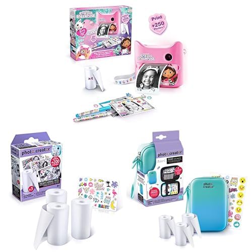 Canal Toys - Photo Creator GAB 005- Gabby, 12 MP Sofortbildkamera und CLK 002- Thermopapier-Nachfüllset, 3 Rollen, weiß, CLK 012- Schutzhülle für Digitale Sofortbildkamera, Aufbewahrungstasche Canal Toys - Photo Creator GAB 005- Gabby, 12 MP Sofortbildkamera und CLK 002- Thermopapier-Nachfüllset, 3 Rollen, weiß, CLK 012- Schutzhülle für Digitale Sofortbildkamera, Aufbewahrungstasche von Canal Toys