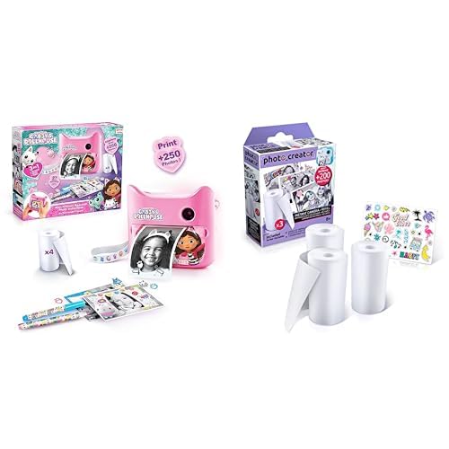 Canal Toys - Photo Creator GAB 005- Gabby, 12 MP Sofortbildkamera und CLK 002- Thermopapier-Nachfüllset mit Aufklebern für Sofortbildkamera, 3 Rollen, weiß Canal Toys - Photo Creator GAB 005- Gabby, 12 MP Sofortbildkamera und CLK 002- Thermopapier-Nachfüllset mit Aufklebern für Sofortbildkamera, 3 Rollen, weiß von Canal Toys