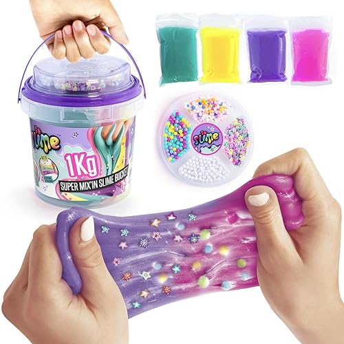 Canal Toys - So Slime SSC 148- Fertiger Schleim-Eimer, Mix'in & Selber Machen Schleim Set mit Charms & Perlen, 1kg, Mehrfarbig Canal Toys - So Slime SSC 148- Fertiger Schleim-Eimer, Mix'in & Selber Machen Schleim Set mit Charms & Perlen, 1kg, Mehrfarbig von Canal Toys