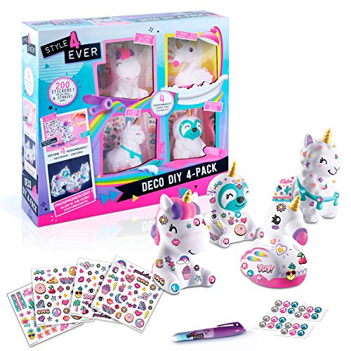 Canal Toys Style 4 Ever Mini-Einhorn, Lama, Faultier, Flamingo zum Selbermachen, 4 Figuren, OFG 177 von Canal Toys