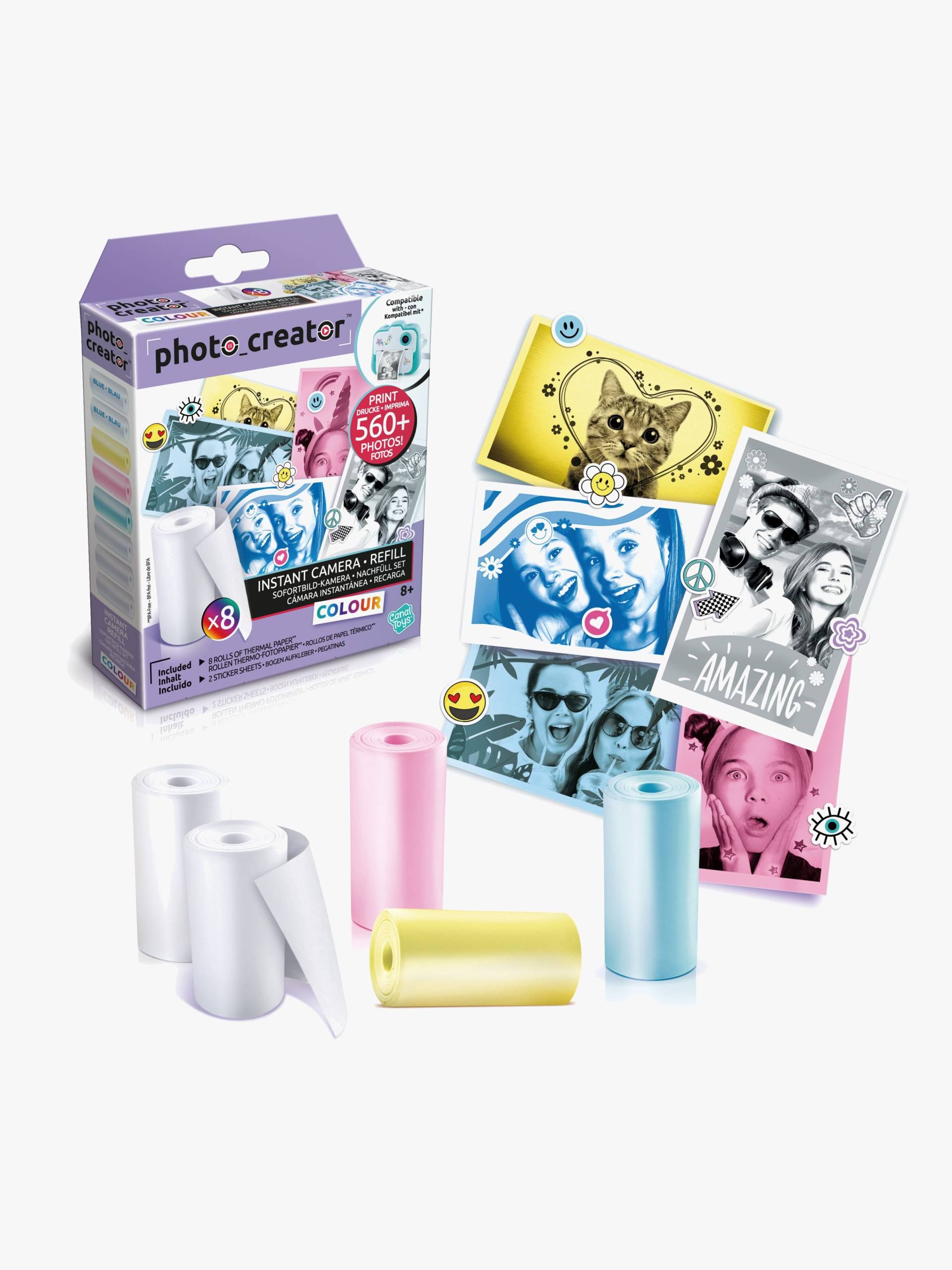 Photo Creator Polaroidkamera Nachfüllpapier &  Aufkleber Farbe von Canal Toys