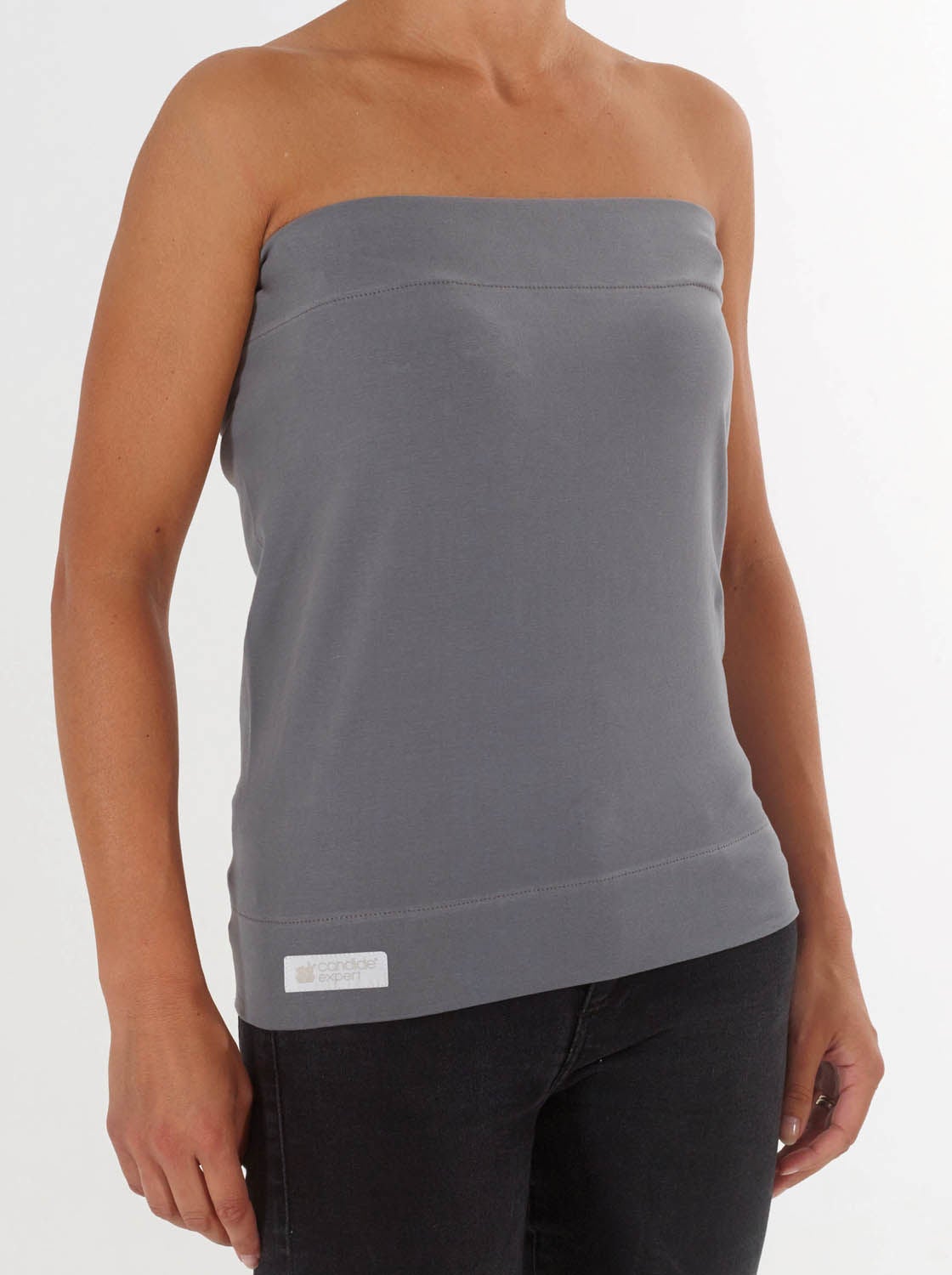 Candide Haut-an-Haut Tube-Top, Grau L/XL von Candide