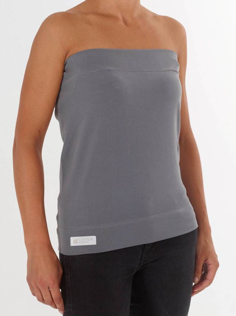 Candide Haut-an-Haut Tube-Top, Grau S/M von Candide