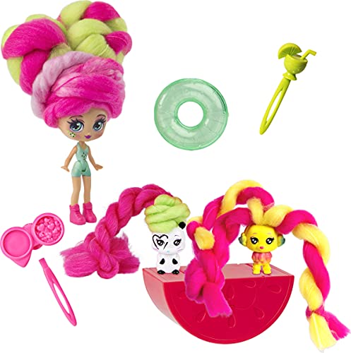 Candylocks Kiwi Kimmi Haarspielpuppe und 2 Tiere von Candylocks
