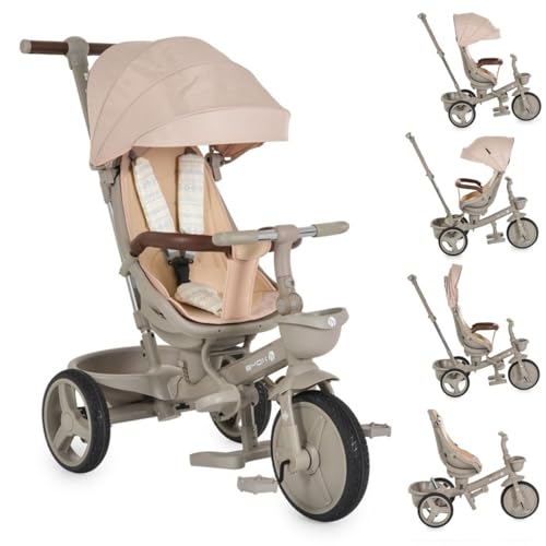 Cangaroo Byox Dreirad Tricycle Fusion verstellbar PU-Reifen drehbarer Sitz Schiebestange, Farbe:beige Cangaroo Byox Dreirad Tricycle Fusion verstellbar PU-Reifen drehbarer Sitz Schiebestange, Farbe:beige von Cangaroo