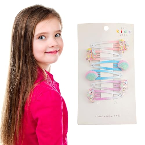 Canollo 6 Stück Haarspangen Mädchen Set, Glänzend Bunte Haarclips, Haarspangen Kinder Set, Glitzer Mädchenschmuck, Niedliche Haarschmuck für Kleinkinder Kinder Mädchen Frauen(Meerjungfrau) von Canollo