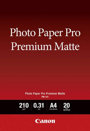 Canon Photo Paper Pro Premium Matte PM-101 8657B005 Fotopapier DIN A4 210 g/m² 20 Blatt Matt von Canon
