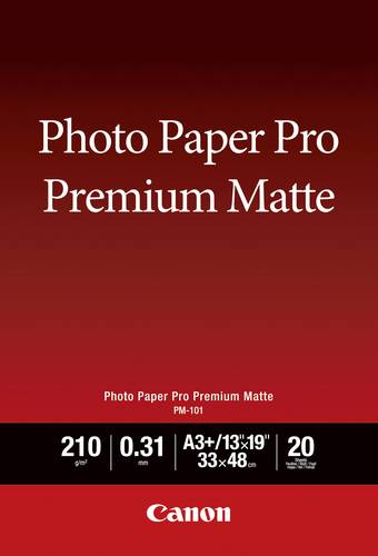 Canon Photo Paper Pro Premium Matte PM-101 8657B007 Fotopapier DIN A3+ 210 g/m² 20 Blatt Matt von Canon