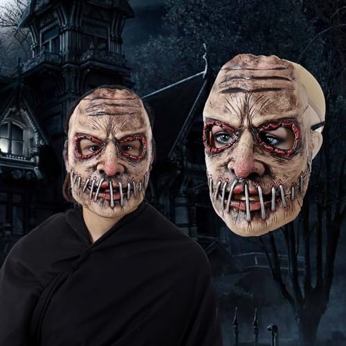 Canzoon Halloween Horror Maske Halloweenmaske Ghostface Maske Gruselig Grusel Maske Horrormaske für Faschingskostüme, Zubehör für Kostüm, Karneval oder Halloween von Canzoon