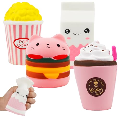 4 Stück Squishies Spielzeug, Katze Hamburger Simulation Lebensmittel Anti Stress Fidget Spielzeug, Stressabbau Angstzustände Autismus Slow Rising Antistress Squishy Spielzeug für Kinder Erwachsene 4 Stück Squishies Spielzeug, Katze Hamburger Simulation Lebensmittel Anti Stress Fidget Spielzeug, Stressabbau Angstzustände Autismus Slow Rising Antistress Squishy Spielzeug für Kinder Erwachsene von Capaneus