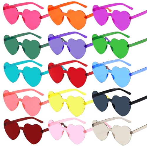 Capaneus 15 Stück Herz Sonnenbrille, Party Sonnenbrille Herzform, Herzbrillen Kinder Erwachsene, Party Sonnenbrillen Set für Party Zubehör, Foto Requisiten, Geburtstag, Fasching, Karneval Capaneus 15 Stück Herz Sonnenbrille, Party Sonnenbrille Herzform, Herzbrillen Kinder Erwachsene, Party Sonnenbrillen Set für Party Zubehör, Foto Requisiten, Geburtstag, Fasching, Karneval von Capaneus