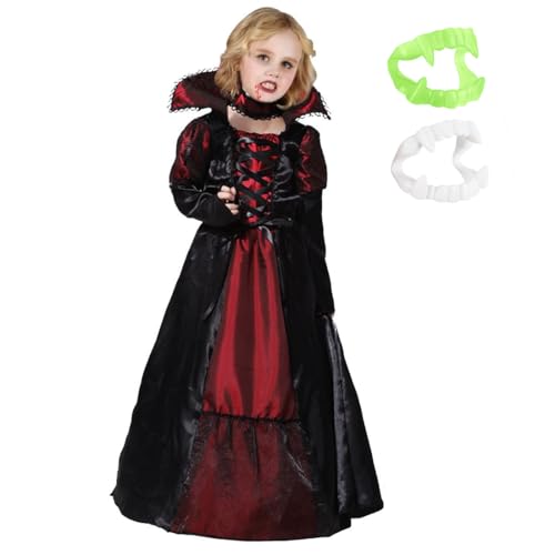 Halloween Vampir Kostüm Mädchen, Halloween Kostüm Vampir Mädchen, Halloween Kostüm Vampir Mädchen, Vampir Kostüm Mädchen mit Halskette und Kinder Vampirgebiss für Halloween Karneval Fasching Party Halloween Vampir Kostüm Mädchen, Halloween Kostüm Vampir Mädchen, Halloween Kostüm Vampir Mädchen, Vampir Kostüm Mädchen mit Halskette und Kinder Vampirgebiss für Halloween Karneval Fasching Party von Capaneus