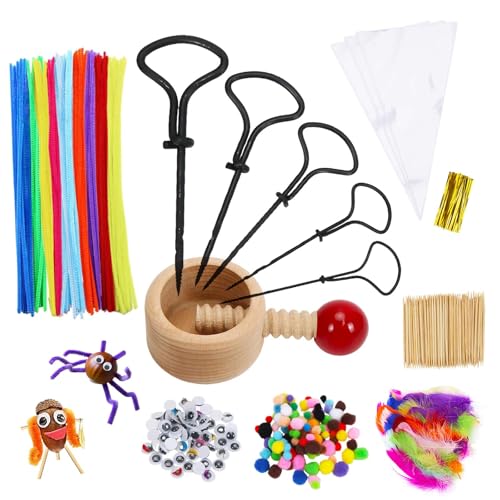 Kastanienbohrer Set Kinder mit Kastanienhalter, Kastanien Bastelset, Kastanienbohrer 1,5-5 mm Handbohrer, Kastanienhalter Spitztüten von Kastanienmännchen Herbst Bastelset Kinder 35-A01 von Capaneus