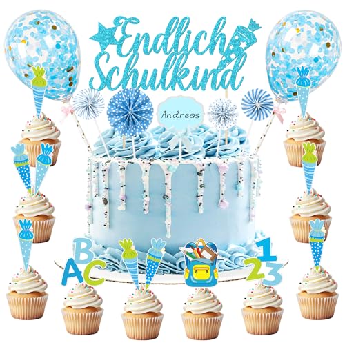 Tortendeko Cupcake Toppers,Deko Kuchen Toppers für Junge Mädchen Party Deko A2 von Capaneus