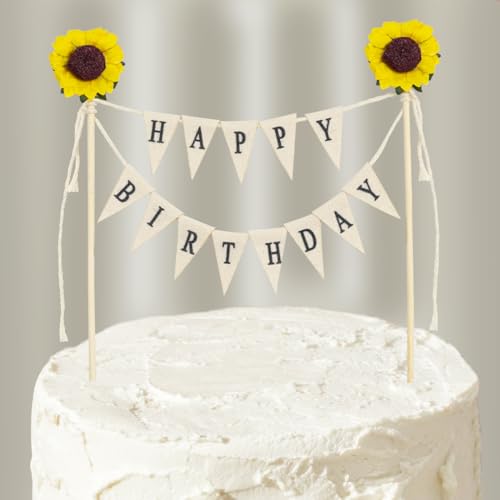 Happy Birthday Tortendeko, Vintage Wimpelkette Cake Topper Geburtstag, Happy Birthday Kuchen Deko, Torten Topper Girlande für Geburtstag Dekoration Happy Birthday Tortendeko, Vintage Wimpelkette Cake Topper Geburtstag, Happy Birthday Kuchen Deko, Torten Topper Girlande für Geburtstag Dekoration von Capaneus