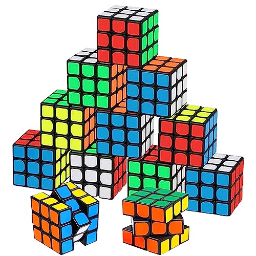 12 Stück Zauberwürfel Set, Mini Zauberwürfel, 3 * 3 * 3cm Puzzle Magic Cubes, Geschwindig Keitswürfel, Mini Cube, Magic Cube Spielzeug Geschenke für Kindergeburtstag Reisespiele Weihnachten von Capgoost