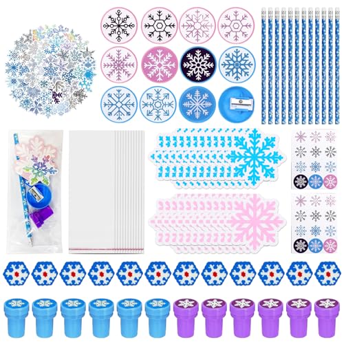 196Stk Schneeflocke Mitgebsel, Kindergeburtstag Party Gastgeschenke, Winter Schneeflocke Aufkleber mit Schneeflocke Geschenktüten Bleistifte Radiergummi, Prinzessin Party Kinder Geschenke Give Aways 196Stk Schneeflocke Mitgebsel, Kindergeburtstag Party Gastgeschenke, Winter Schneeflocke Aufkleber mit Schneeflocke Geschenktüten Bleistifte Radiergummi, Prinzessin Party Kinder Geschenke Give Aways von Capgoost