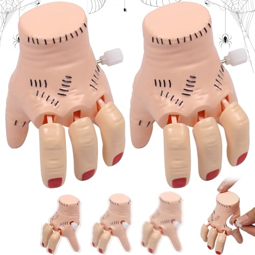 Eiskaltes Händchen, 2 Stück Aufziehspielzeug, Halloween Spielzeug, Halloween Hand, Fake Hand, Halloween Körperteile Horror Deko Requisiten, Wind up Spielzeug für Kinder Karneval Cosplay Zombie von Capgoost