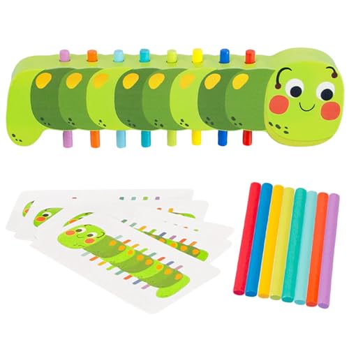 Montessori Spielzeug ab 3 Jahre, Farbe Sortierspiel, Montessori Holzspielzeug, Steckspiel Holz, Farbsortierspiel, Kleinkind Spielzeug für Farbsortierung und Zählen, Geschenke für Kinder ab 3 4 5 Jahr Montessori Spielzeug ab 3 Jahre, Farbe Sortierspiel, Montessori Holzspielzeug, Steckspiel Holz, Farbsortierspiel, Kleinkind Spielzeug für Farbsortierung und Zählen, Geschenke für Kinder ab 3 4 5 Jahr von Capgoost