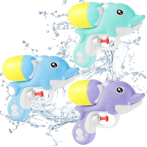 Wasserpistole Kinder, 3 Stück Delfin-Wasserpistolen-Set, Mini Wasserpistolen, Süße Wasserpistole Klein, Water Gun für Kinder, Wasser Spielzeug Wasser Pistole für Sommerstrände, Pools, Wasserparks Wasserpistole Kinder, 3 Stück Delfin-Wasserpistolen-Set, Mini Wasserpistolen, Süße Wasserpistole Klein, Water Gun für Kinder, Wasser Spielzeug Wasser Pistole für Sommerstrände, Pools, Wasserparks von Capgoost