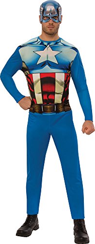 Rubies 820955-XL Capitan América Kostüm, mens, grau, XL von Rubies