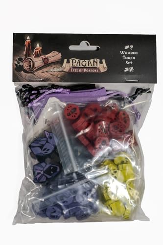 Capstone Games Pagan: Schicksal von Roanoke – Holzspielstein-Set, 125 bemalte Spielsteine und 3 benutzerdefinierte Siebdruck-Tuchbeutel Capstone Games Pagan: Schicksal von Roanoke – Holzspielstein-Set, 125 bemalte Spielsteine und 3 benutzerdefinierte Siebdruck-Tuchbeutel von Capstone Games