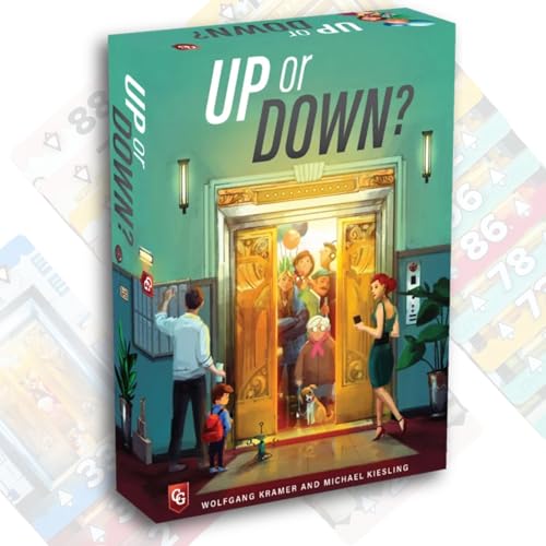 Up or Down? Kartenspiel für Kinder und Erwachsene – Strategisches Zahlen- und Farbkartenspiel für 2–6 Spieler, ab 8 Jahren, Familienspielabend unerlässlich von Capstone Games