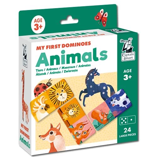 Captain Smart Dominosteine Domino Spiel Kinder Ab 3 Jahre Große Spielsteine 24 Teile Lernspiel Lernspielzeug Logikspiel Tiere Jungen Mädchen Captain Smart Dominosteine Domino Spiel Kinder Ab 3 Jahre Große Spielsteine 24 Teile Lernspiel Lernspielzeug Logikspiel Tiere Jungen Mädchen von Captain Smart