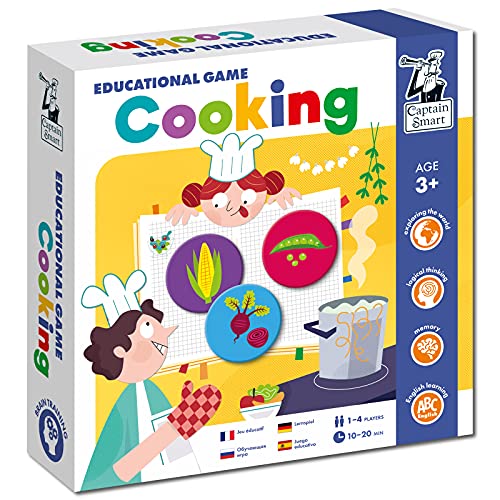 Captain Smart Lernspiel Brettspiel Kinder Ab 3 Jahre Karten 1 Bis 4 Spieler Essen Gerichte Cousine Kochen Lernspielzeug Jungen Mädchen Familienspiel Captain Smart Lernspiel Brettspiel Kinder Ab 3 Jahre Karten 1 Bis 4 Spieler Essen Gerichte Cousine Kochen Lernspielzeug Jungen Mädchen Familienspiel von Captain Smart