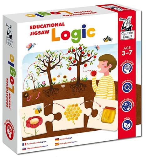 Captain Smart Lernspiel für Kinder Jigsaw Logic | Natur, Logik, Ähnlichkeiten, Gegensätze | Bildungseinrichtungen | Spiel für Puzzle, Lernspielzeug, Geschenk für Kinder von 3-7 Jahren von Captain Smart