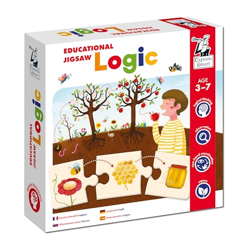 Captain Smart Lernspiel für Kinder Jigsaw Logic | Natur, Logik, Ähnlichkeiten, Gegensätze | Bildungseinrichtungen | Spiel für Puzzle, Lernspielzeug, Geschenk für Kinder von 3-7 Jahren von Captain Smart