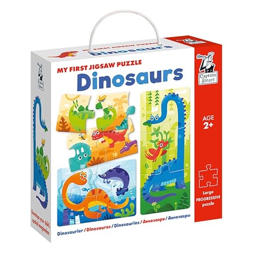 Captain Smart Mein erstes Puzzle Dinosaurier, Kinder-Puzzle, Spielzeug für Kinder ab 2 Jahre, Puzzle-Set für Mädchen Junge, Progressive Puzzel Kinderspielzeug, Spiele & Geschenke für kleine Kinder von Captain Smart