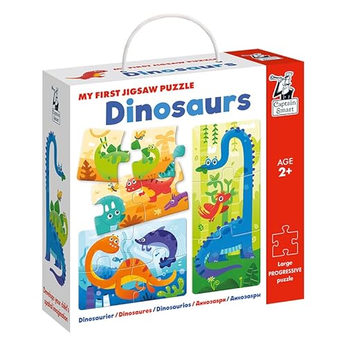 Captain Smart Mein erstes Puzzle Dinosaurier, Kinder-Puzzle, Spielzeug für Kinder ab 2 Jahre, Puzzle-Set für Mädchen Junge, Progressive Puzzel Kinderspielzeug, Spiele & Geschenke für kleine Kinder von Captain Smart